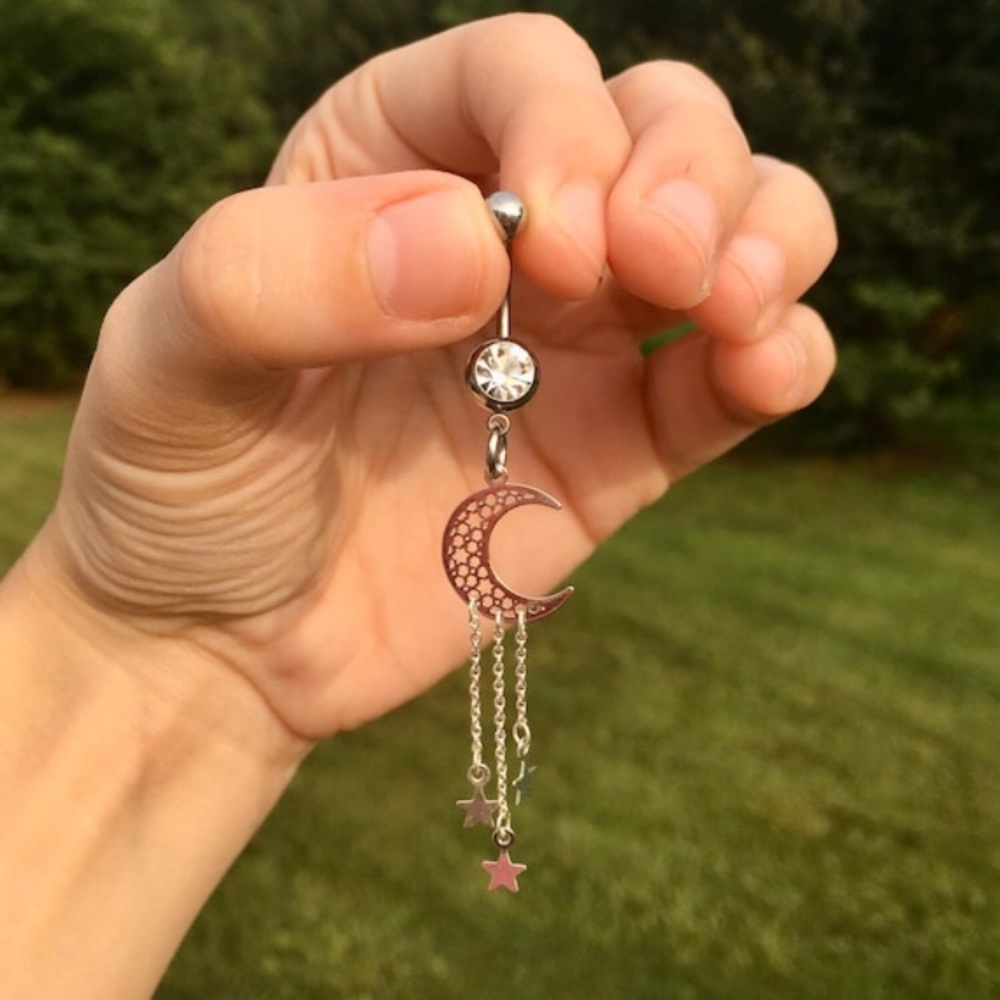 Moon & Stars Belly Button Ring
